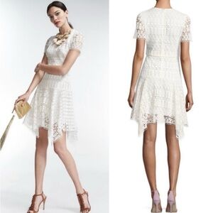 White Shoshanna dress, lace material, fully lined. Like new. Just wore once.